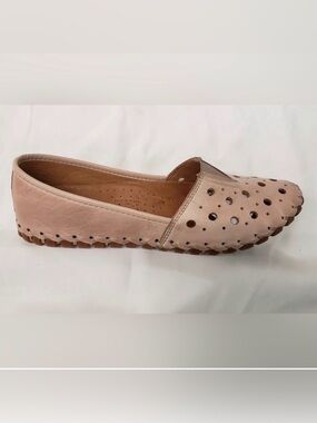 Volks Walkers Leather Laser-Cut Slip-On Loafers | Size 36 (US 5.5)